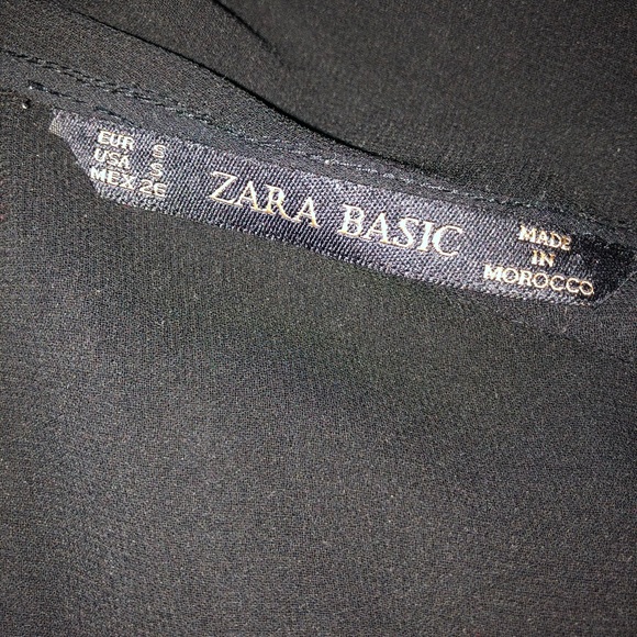 ZARA Black Sheer Sleeveless Top.SZ SMALL - Picture 6 of 7